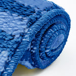Velosso Luxe Anti Slip Bath Mat Set - Blue