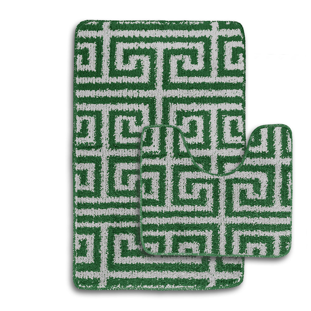 Velosso Luxe Anti Slip Bath Mat Set - Emerald