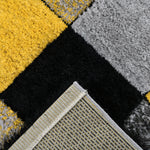 Home Republic Blocks Shaggy 5cm Pile Geometric Blocks Floor Rug - Ochre