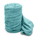 Velosso Chevron Moda Plush Duck Egg Blanket