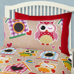 Velosso Childrens Multi Owl Duvet Cover & Pillowcase Set