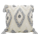 Intimates Oslo Tassle Diamond Tuft Grey Cushion Cover