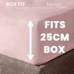 Velosso Super Soft Plain Blush Pink Microfibre Fitted Sheet