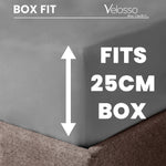 Velosso Super Soft Plain Grey Microfibre Fitted Sheet