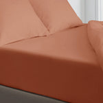 Velosso Super Soft Plain Orange Microfibre Fitted Sheet