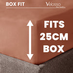 Velosso Super Soft Plain Orange Microfibre Fitted Sheet
