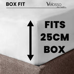 Velosso Super Soft Plain White Microfibre Fitted Sheet