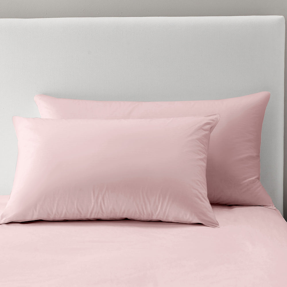 Velosso Super Soft 2 Pack Pillowcases Plain Microfibre - Pink