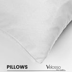 Velosso Super Soft 2 Pack Plain White Microfibre Pillowcases