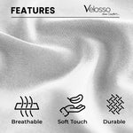 Velosso Super Soft 2 Pack Plain White Microfibre Pillowcases
