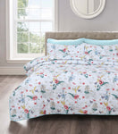Velosso Sacramento Floral Quilted Bedspread Set