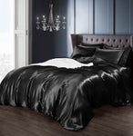 Intimates 2 Pack Luxury Sensual Satin Pillowcases - Black