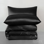 Intimates 2 Pack Luxury Sensual Satin Pillowcases - Black
