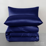 Intimates 2 Pack Navy Blue Sensual Satin Pillowcases