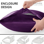 Intimates 2 Pack Purple Sensual Satin Pillowcases