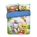 Velosso Selfie Animals HD Digital Print Duvet Cover & Pillowcase Set