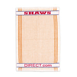 Shaws Large Woven Orange Checked Tea Towel