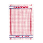 Shaws Large Woven Assorted Colour Checked Tea Towels (Pack of 12)