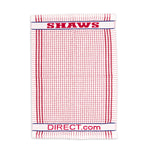 Shaws Large Woven Assorted Colour Checked Tea Towels (Pack of 12)