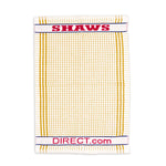 Shaws Large Woven Ochre Yellow Checked Tea Towel