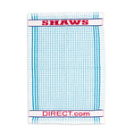 Shaws Large Woven Teal Checked Tea Towel