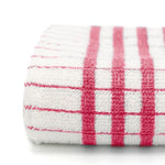Shaws Large Woven Pink Checked Tea Towel