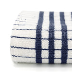 Shaws Large Woven Navy Blue Checked Tea Towel