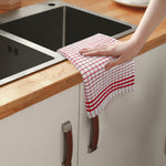 Shaws Large Woven Red Checked Tea Towel