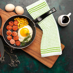 Shaws Large Woven Lime Checked Tea Towel