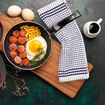 Shaws Large Woven Purple Checked Tea Towel