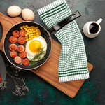 Shaws Large Woven Green Checked Tea Towel