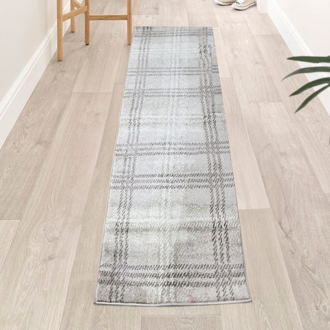 Home Republic Tartan Check Beige Floor Runner