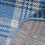Home Republic Tartan Check Navy Floor Rug