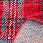 Home Republic Tartan Check Red Floor Rug