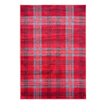 Home Republic Tartan Check Red Floor Rug