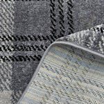 Home Republic Tartan Check Charcoal Floor Rug