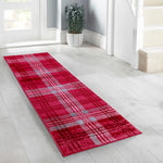 Home Republic Tartan Check Red Floor Runner