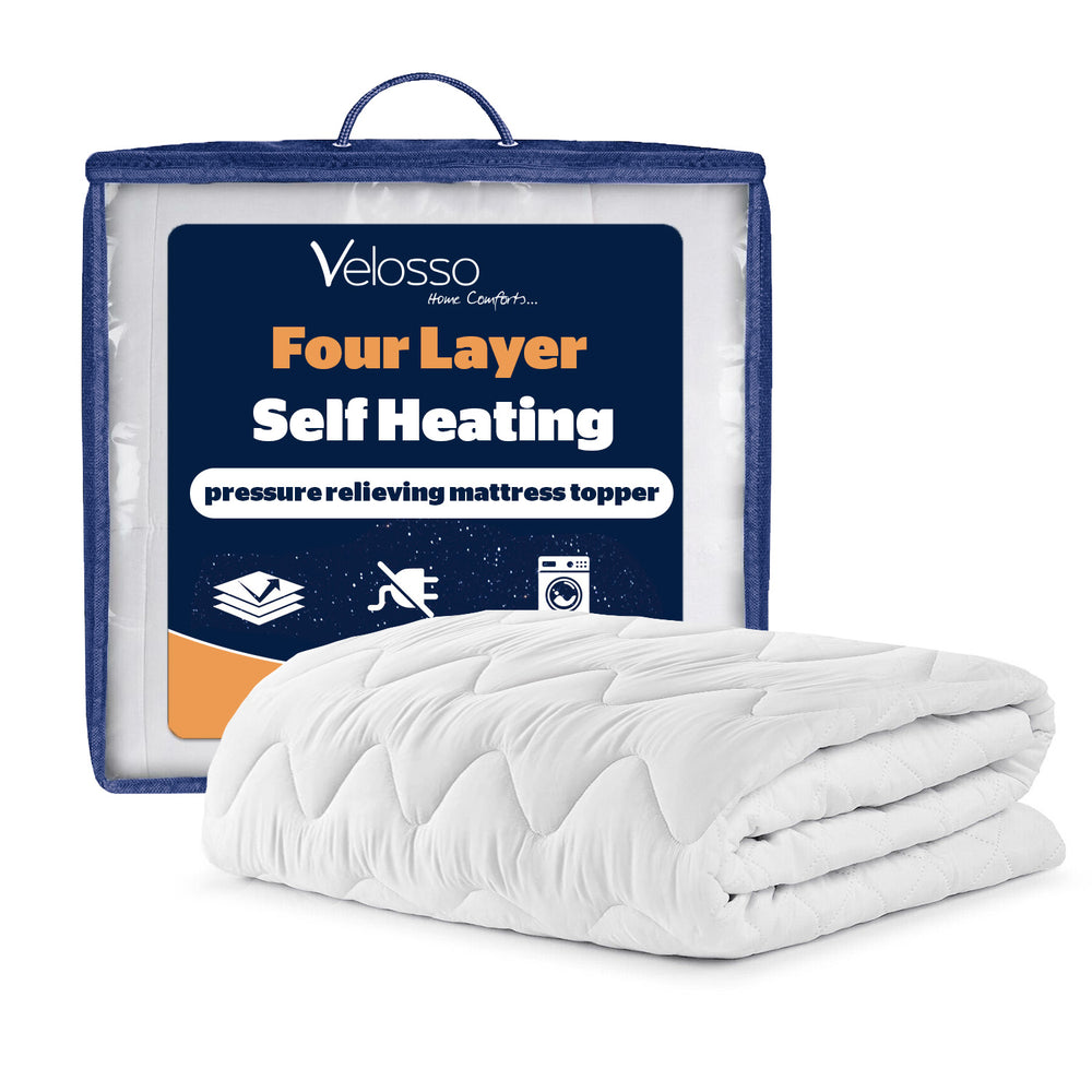 Velosso Self Heating Thermal Luxury Pressure Relieving Mattress Topper