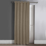 Velosso Waffle Jacquard Natural Total Blackout Door Curtain Panel