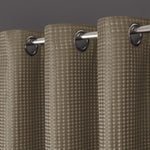 Velosso Waffle Jacquard Natural Total Blackout Door Curtain Panel