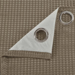 Velosso Waffle Weave Natural Total Blackout Jacquard Eyelet Header Curtains
