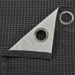 Velosso Waffle Weave Charcoal Grey Total Blackout Jacquard Eyelet Header Curtains