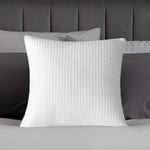 Velosso Luxury Waffle Jacquard 43cm x 43cm Cushion Cover - White