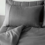 Velosso Waffle Woven Silver Duvet Cover Set