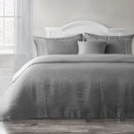 Velosso Waffle Woven Silver Duvet Cover Set
