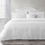 Velosso Waffle Woven White Duvet Cover Set
