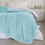 Velosso Super Chunky Waffle Plush Soft Blanket - Duck Egg
