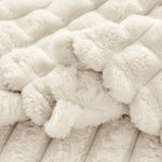 Velosso Super Chunky Waffle Plush Soft Blanket - Ivory