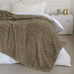 Velosso Super Chunky Waffle Plush Soft Blanket - Mink