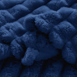 Velosso Super Chunky Waffle Plush Soft Blanket - Navy